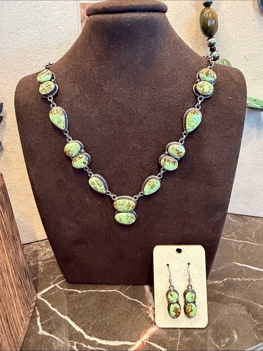 Gaspeite Lariat Set